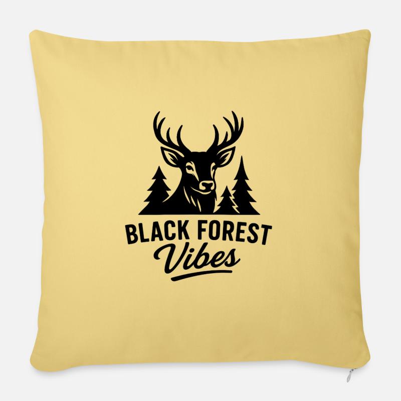 Black Forest Vibes Hirsch - Sofakissenbezug 45 x 45 cm - Hellgelb