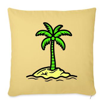 L’été à Palm Island - Housse de coussin décorative 45 x 45 cm - jaune délavé - Devant