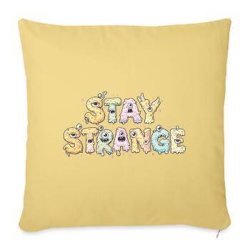 Strange Slime Script Textillus - Sofa pillowcase 17,3'' x 17,3'' (45 x 45 cm) - washed yellow - Front