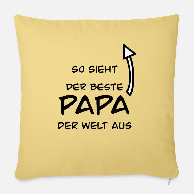 bester papa - Sofakissenbezug 45 x 45 cm - Hellgelb