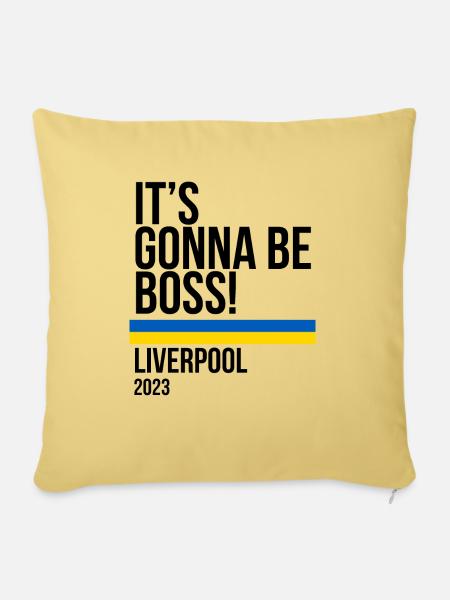 Liverpool - Sofakissenbezug 45 x 45 cm - Hellgelb