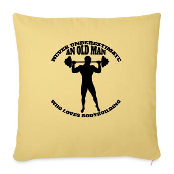 Fitness Athlète Musculation Musculation Bodybuilder - Housse de coussin décorative 45 x 45 cm - jaune délavé - Devant