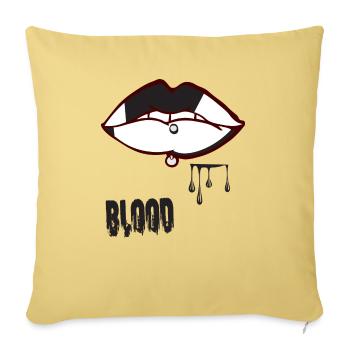 piercing & sang - Housse de coussin décorative 45 x 45 cm - jaune délavé - Devant