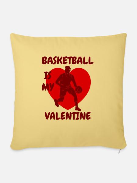 Basketball Basketballspieler Basketballteam - Sofakissenbezug 45 x 45 cm - Hellgelb