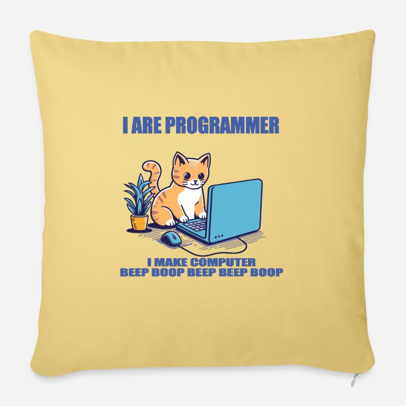 Ich bin Programmierer - Sofakissenbezug 45 x 45 cm - Hellgelb