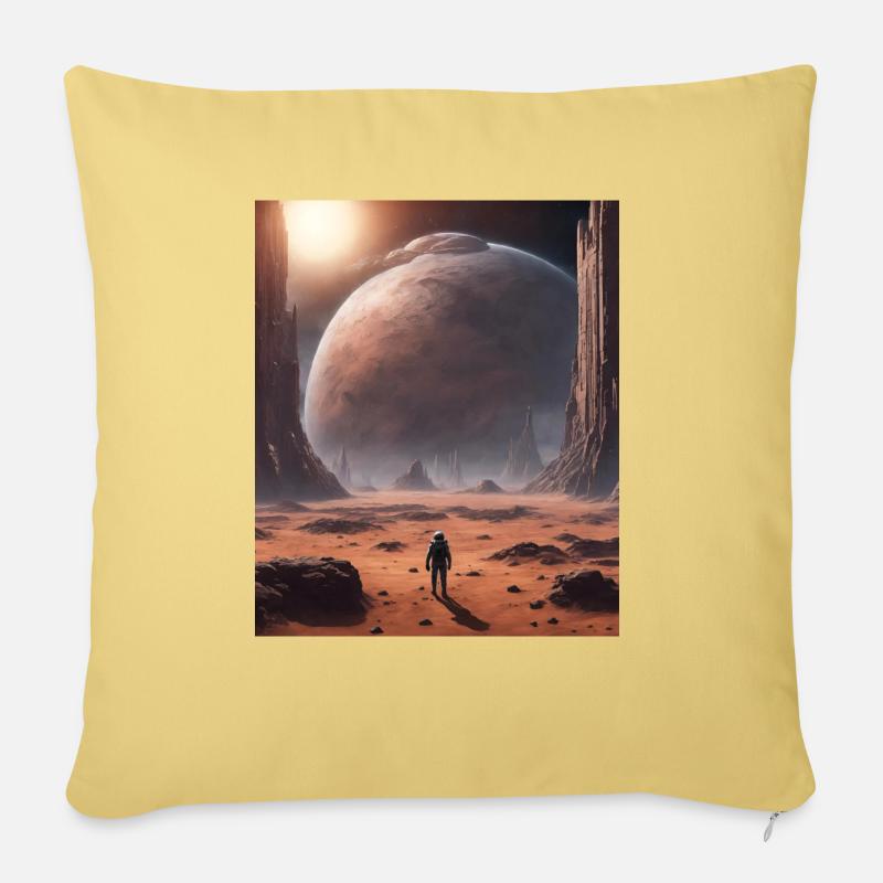 Astronomie Weltall - Sofakissenbezug 45 x 45 cm - Hellgelb