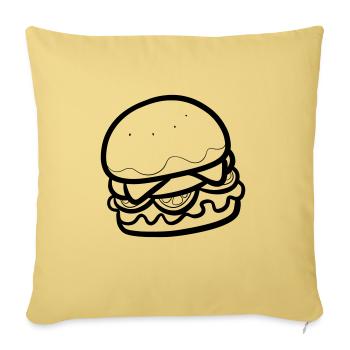 Hamburger - Housse de coussin décorative 45 x 45 cm - jaune délavé - Devant