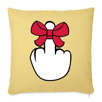branleur spectacle majeur insulte baise vous f - Housse de coussin décorative 45 x 45 cm - jaune délavé - Devant