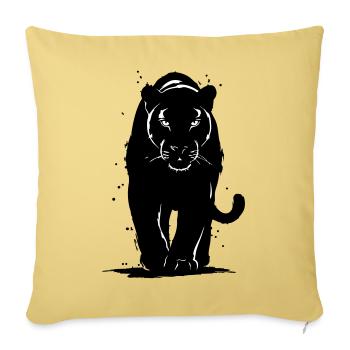 Panther - Sofakissenbezug 45 x 45 cm - Hellgelb - Vorne