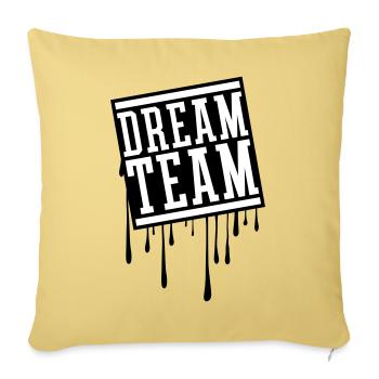 Dream Team - Sofa pillowcase 17,3'' x 17,3'' (45 x 45 cm) - washed yellow - Front