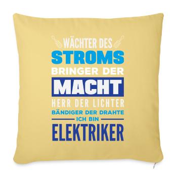 Wächter Des Stroms Elektriker - Sofakissenbezug 45 x 45 cm - Hellgelb - Vorne