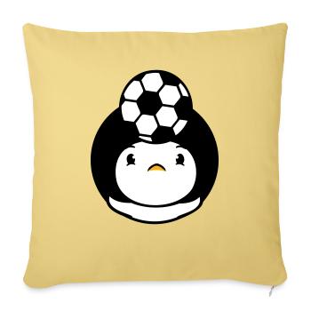 Duck Playing Soccer Header Ball Balancing Head - Sofa pillowcase 17,3'' x 17,3'' (45 x 45 cm) - washed yellow - Front