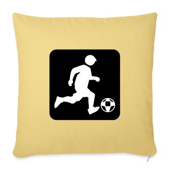 Soccer Soccer Players Club - Sofa pillowcase 17,3'' x 17,3'' (45 x 45 cm) - washed yellow - Front