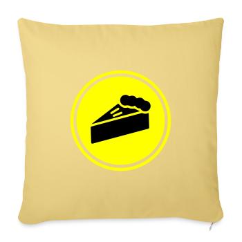 cake cheesecake - Sofa pillowcase 17,3'' x 17,3'' (45 x 45 cm) - washed yellow - Front