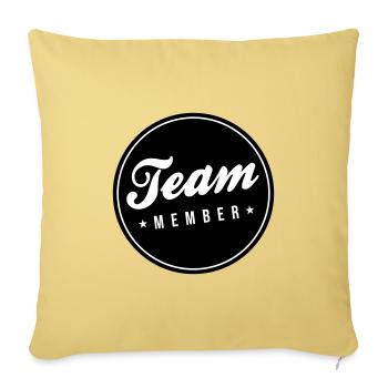 Team Member - Sofa pillowcase 17,3'' x 17,3'' (45 x 45 cm) - washed yellow - Front