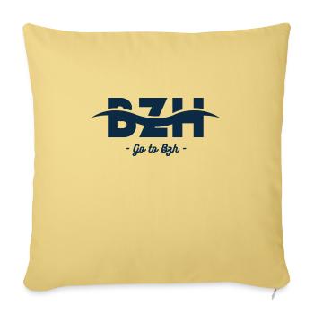 Vague BZH - Housse de coussin décorative 45 x 45 cm - jaune délavé - Devant