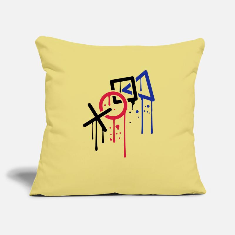 drop graffiti controller silhouette cool x square Sofa pillowcase 17,3'' x 17,3'' (45 x 45 cm)