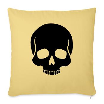 Half Skull - Sofakissenbezug 45 x 45 cm - Hellgelb - Vorne
