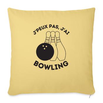 Bowling - Housse de coussin décorative 45 x 45 cm - jaune délavé - Devant