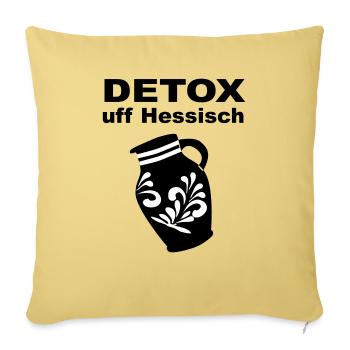 Detox Hessisch Bembel - Sofakissenbezug 45 x 45 cm - Hellgelb - Vorne