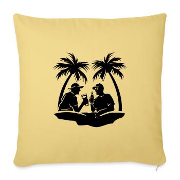Party Team Holiday Palm Trees - Sofa pillowcase 17,3'' x 17,3'' (45 x 45 cm) - washed yellow - Front