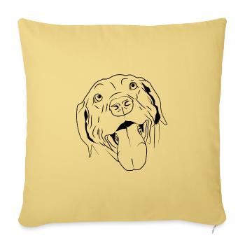 Idée cadeau drôle de chien mignon labrador pour animaux de compagnie - Housse de coussin décorative 45 x 45 cm - jaune délavé - Devant