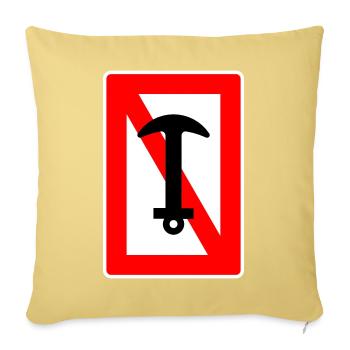 Anchor ban - anchor ship captain sailing boat - Sofa pillowcase 17,3'' x 17,3'' (45 x 45 cm) - washed yellow - Front