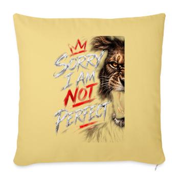 Nicht perfekte Tigerbürsten-Grafik - Sofakissenbezug 45 x 45 cm - Hellgelb - Vorne