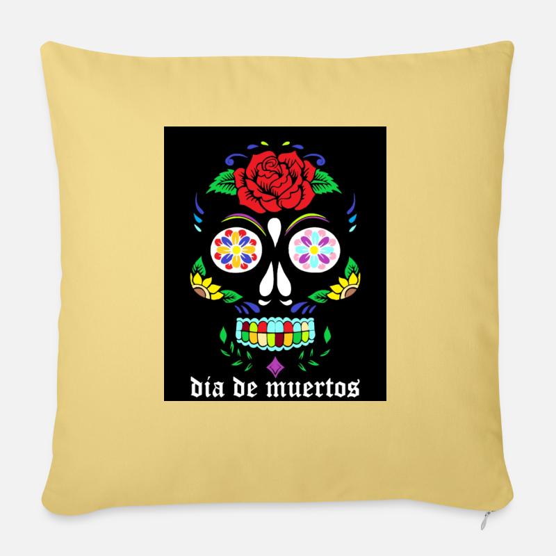 dia de muertos - Sofakissenbezug 45 x 45 cm - Hellgelb