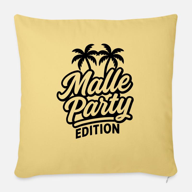 Malle Party Edition Mallorca - Sofakissenbezug 45 x 45 cm - Hellgelb