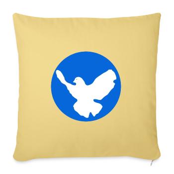 Dove of peace icon design - Sofa pillowcase 17,3'' x 17,3'' (45 x 45 cm) - washed yellow - Front