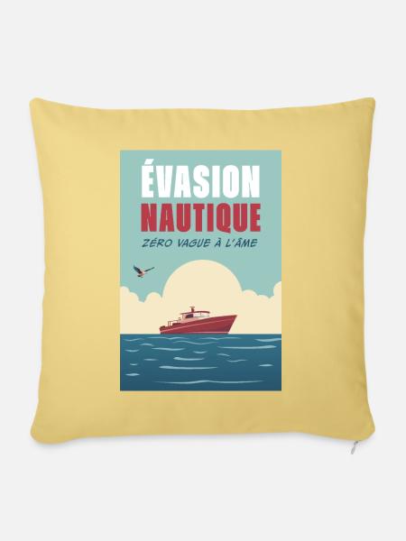 Nautische Flucht - Sofakissenbezug 45 x 45 cm - Hellgelb