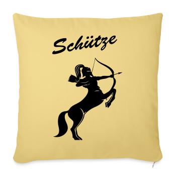 Schütze - Sofakissenbezug 45 x 45 cm - Hellgelb - Vorne