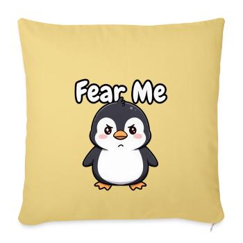 Fear Me Penguin - Sofa pillowcase 17,3'' x 17,3'' (45 x 45 cm) - washed yellow - Front