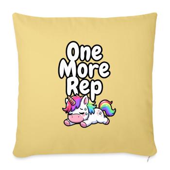 One More Rep Unicorn Gym - Sofa pillowcase 17,3'' x 17,3'' (45 x 45 cm) - washed yellow - Front