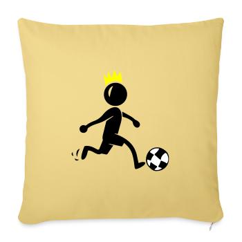 Soccer Soccer Players - Sofa pillowcase 17,3'' x 17,3'' (45 x 45 cm) - washed yellow - Front