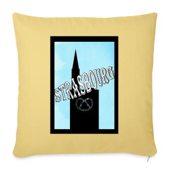 Strasbourg Alsace Pretzel Cathedral - Sofa pillowcase 17,3'' x 17,3'' (45 x 45 cm) - washed yellow - Front
