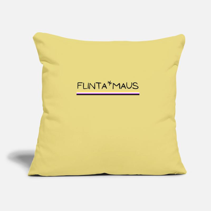 Flinta*Maus Logo non binary flag Sofakissenbezug 45 x 45 cm