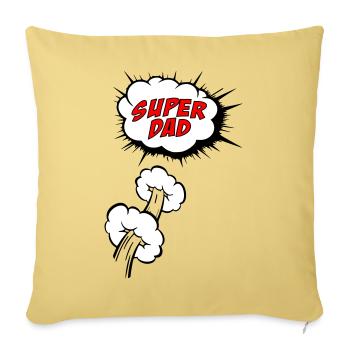 Super dad - Sofa pillowcase 17,3'' x 17,3'' (45 x 45 cm) - washed yellow - Front