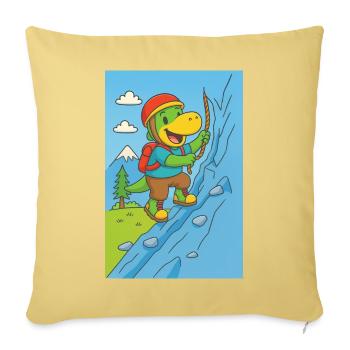 kleiner Dino klettert - Sofakissenbezug 45 x 45 cm - Hellgelb - Vorne
