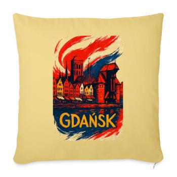 Gdansk Gdańsk City Poland Polska Patriot Gift - Sofa pillowcase 17,3'' x 17,3'' (45 x 45 cm) - washed yellow - Front