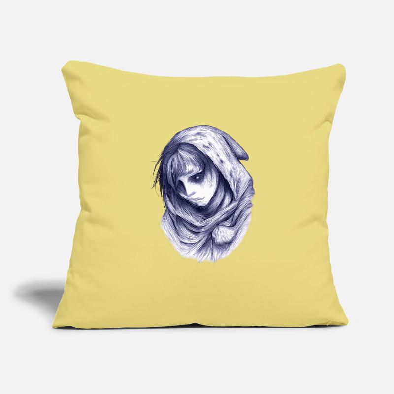 Blauer Schleiergeist Housse de coussin décorative 45 x 45 cm