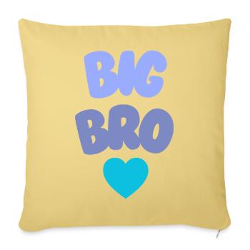 Big Bro Love Siblings - Sofa pillowcase 17,3'' x 17,3'' (45 x 45 cm) - washed yellow - Front