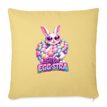 Easter Lets Get Egg-stra - Sofa pillowcase 17,3'' x 17,3'' (45 x 45 cm) - washed yellow - Front