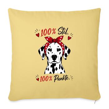 Dalmatiner 100% Stil - Sofakissenbezug 45 x 45 cm - Hellgelb - Vorne
