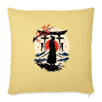 Der Weg des Samurai - Sofakissenbezug 45 x 45 cm - Hellgelb - Vorne