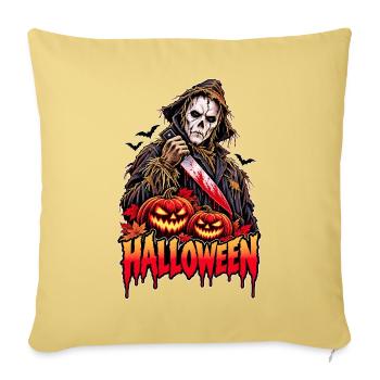 Halloween Scarecrow Retro-Horror - Sofakissenbezug 45 x 45 cm - Hellgelb - Vorne
