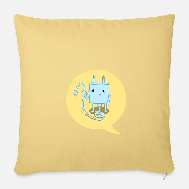 Pas d'énergie - Housse de coussin décorative 45 x 45 cm - jaune délavé