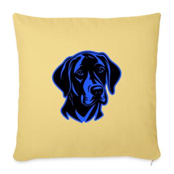 Labrador Dog Head - Sofa pillowcase 17,3'' x 17,3'' (45 x 45 cm) - washed yellow - Front