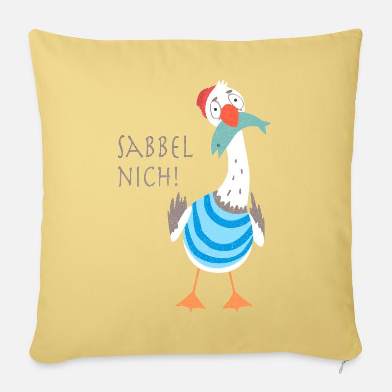 Sabbel nich Norddeutsch Plattdeutsch - Sofakissenbezug 45 x 45 cm - Hellgelb